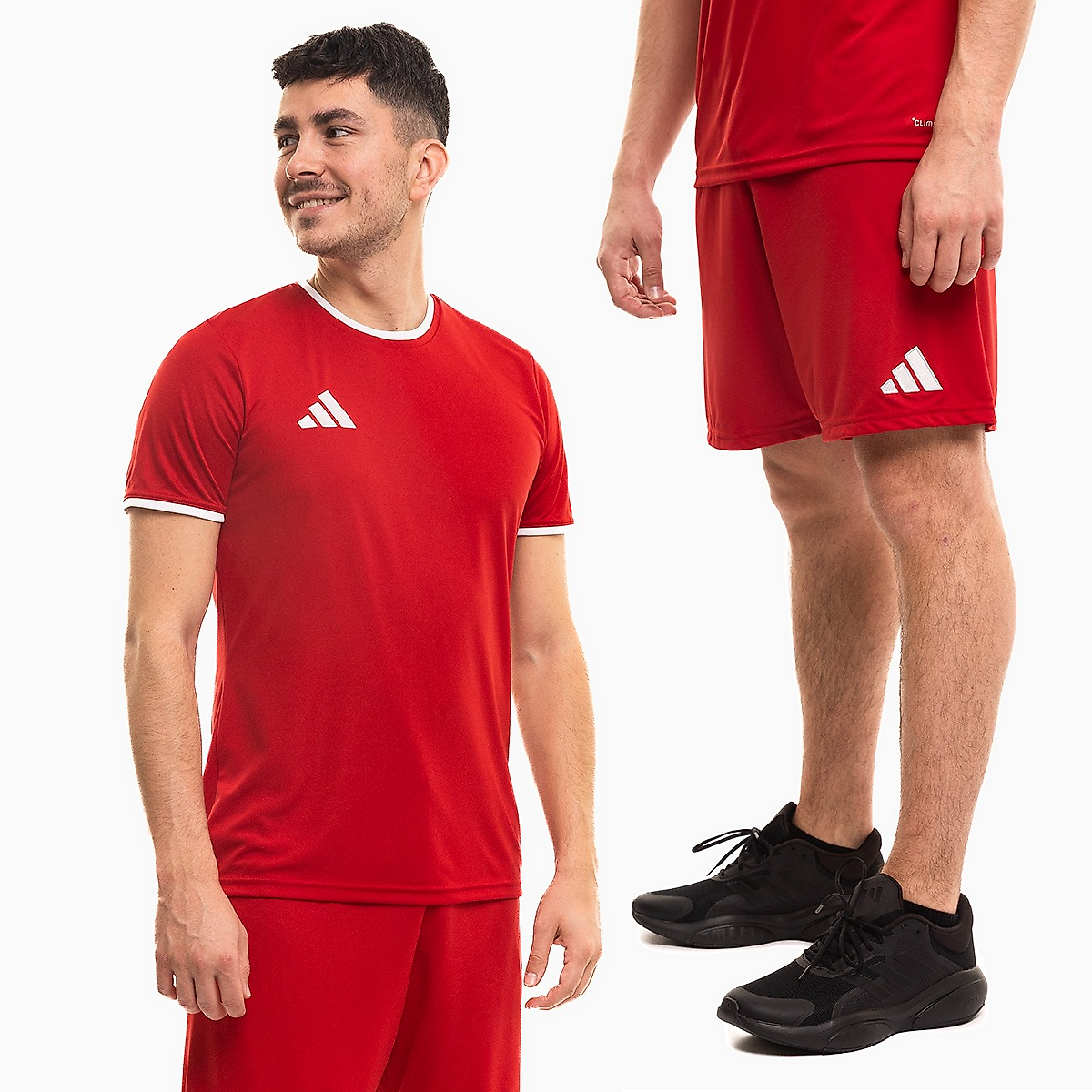 adidas set sportiv bărbați tricou pantaloni scurți Entrada 26 JZ2501/JZ2517
