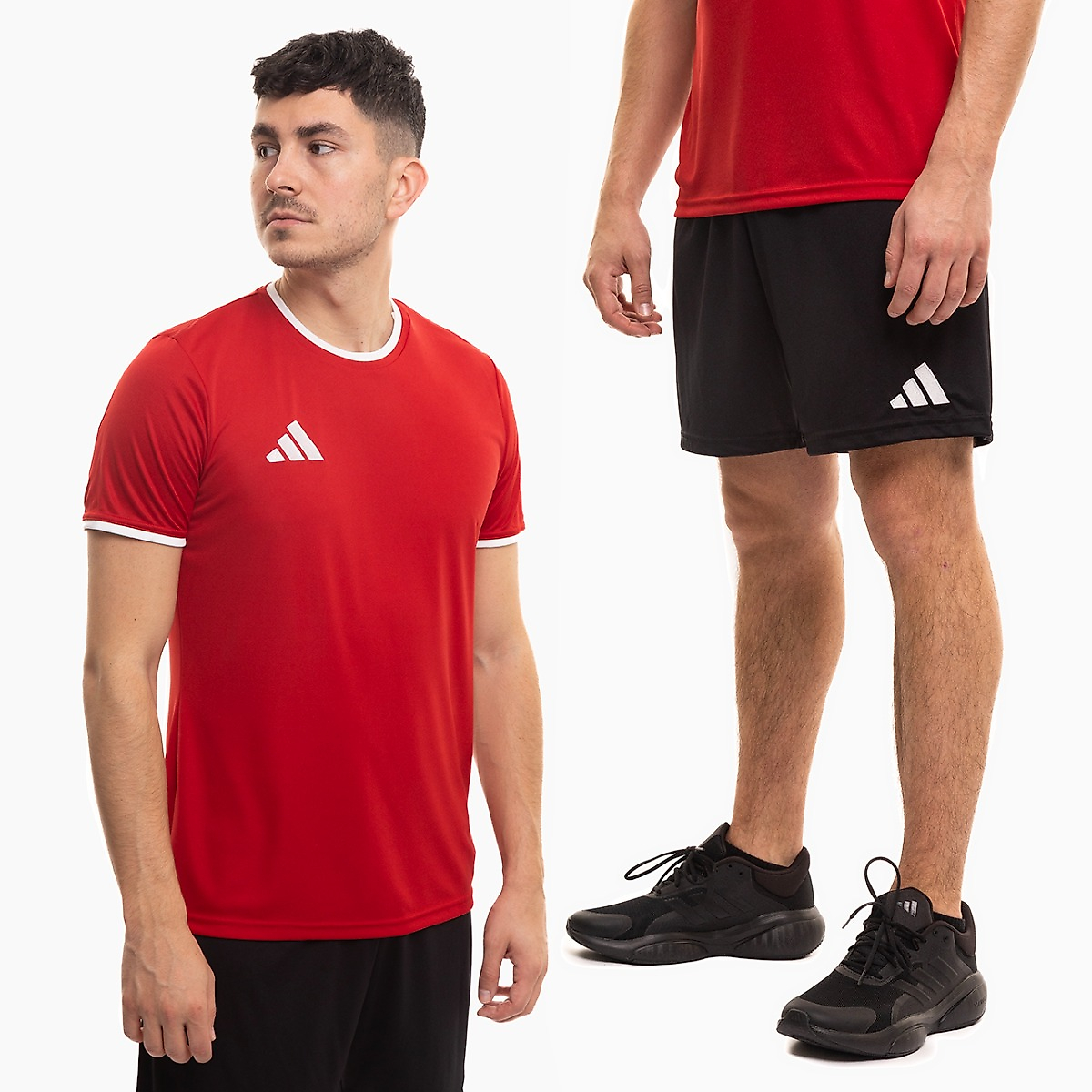 adidas set sportiv bărbați tricou pantaloni scurți Entrada 26 JZ2501/JZ2521