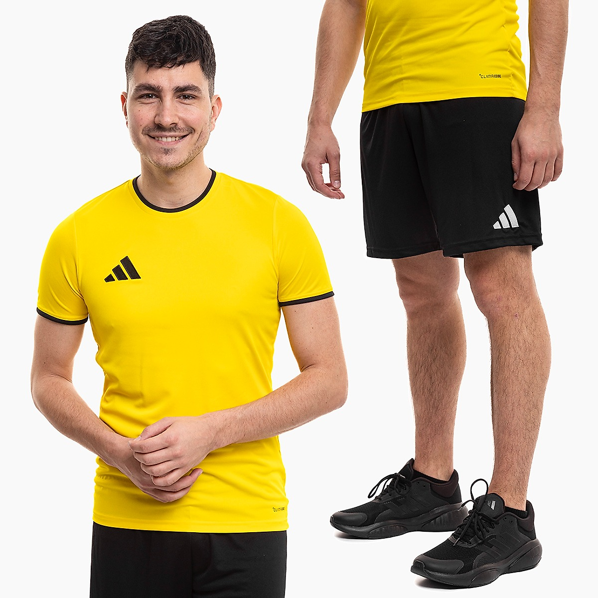 adidas set sportiv bărbați tricou pantaloni scurți Entrada 26 JZ2502/JZ2521