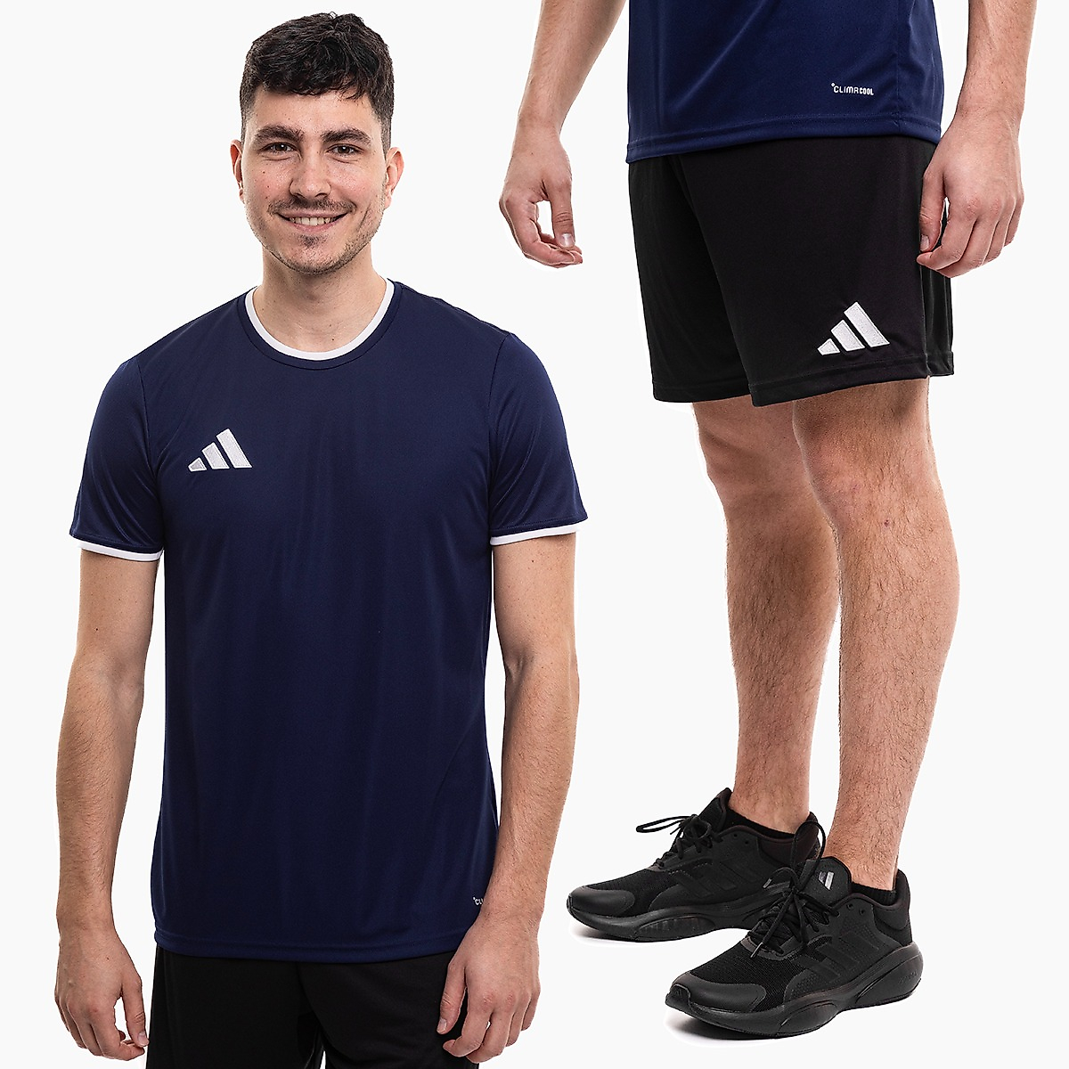 adidas set sportiv bărbați tricou pantaloni scurți Entrada 26 JZ2504/JZ2521