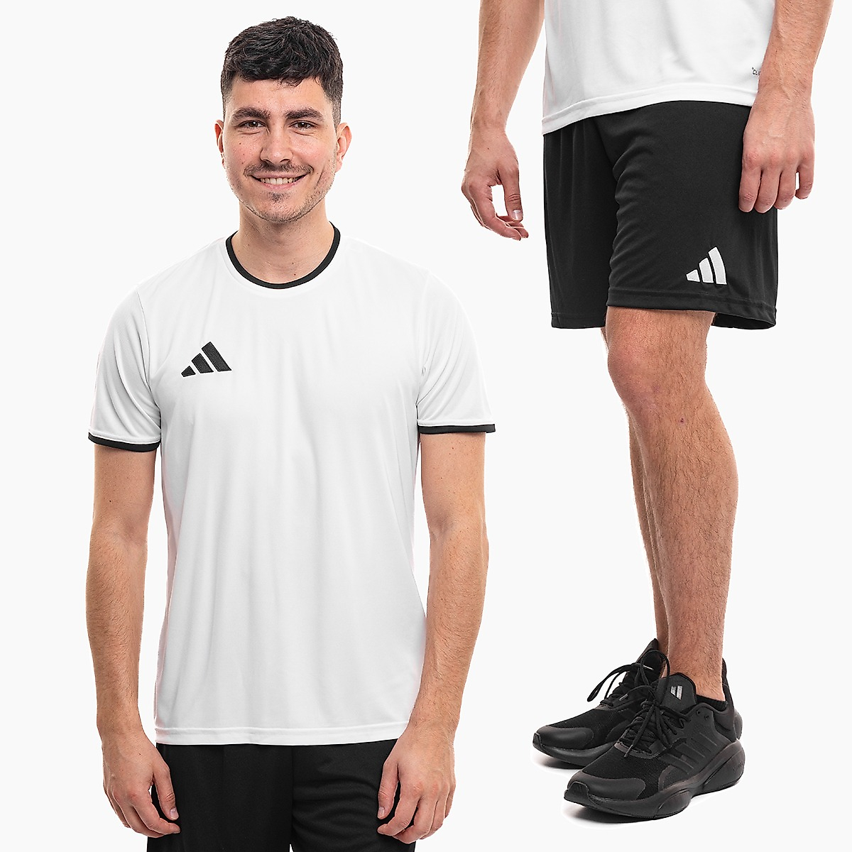 adidas set sportiv bărbați tricou pantaloni scurți Entrada 26 JZ2508/JZ2521