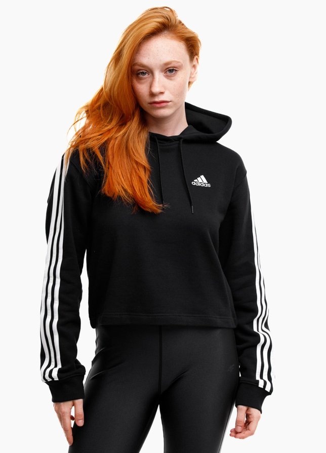 adidas Hanorac de damă Essentials 3-Stripes French Terry Crop Hoodie IC8767 adidas Hanorac de damă Essentials 3-Stripes French Terry Crop Hoodie IC8767