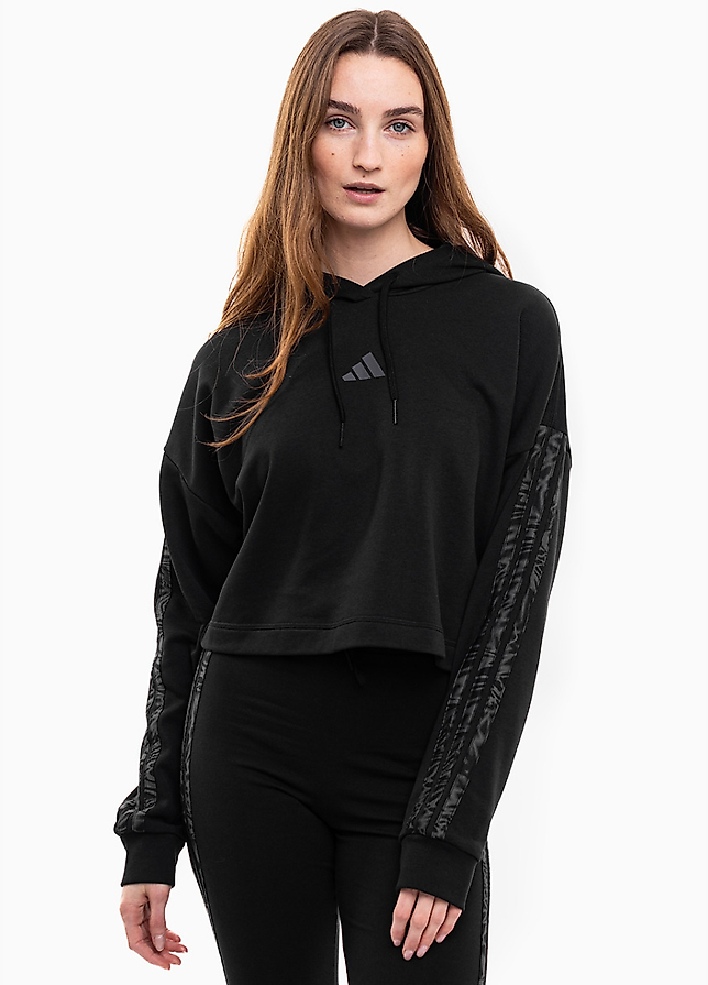 adidas Hanorac de damă Essentials 3 Stripes Print French Terry Hoodie JC6244 adidas Hanorac de damă Essentials 3 Stripes Print French Terry Hoodie JC6244