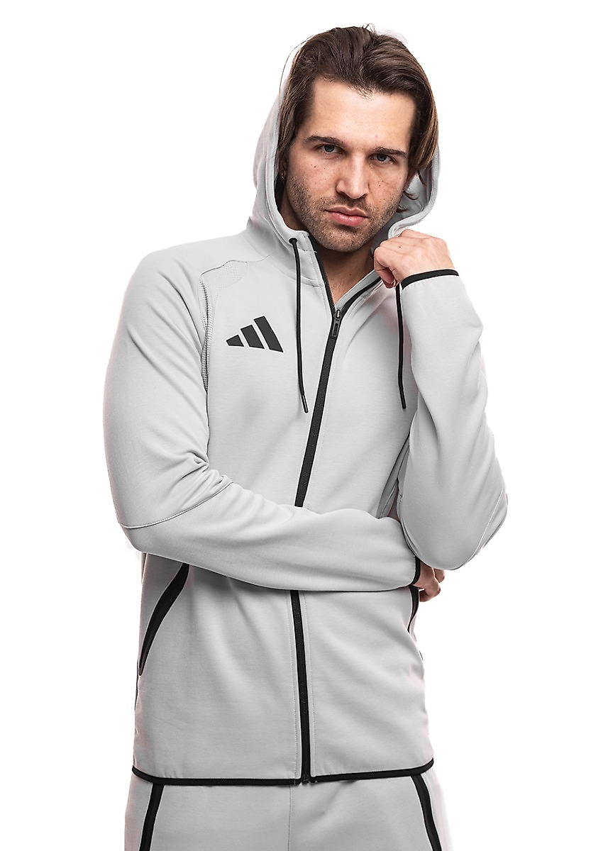 Hanorac bărbătesc adidas Tiro 26 Travel Sweat Hoodie gri KF6077