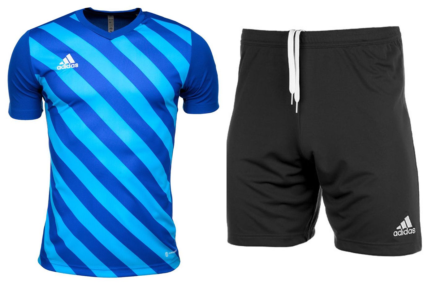 adidas Set de sport pentru bărbați Tricou Pantaloni scurți Entrada 22 Gfx Jsy HF0116/H57504