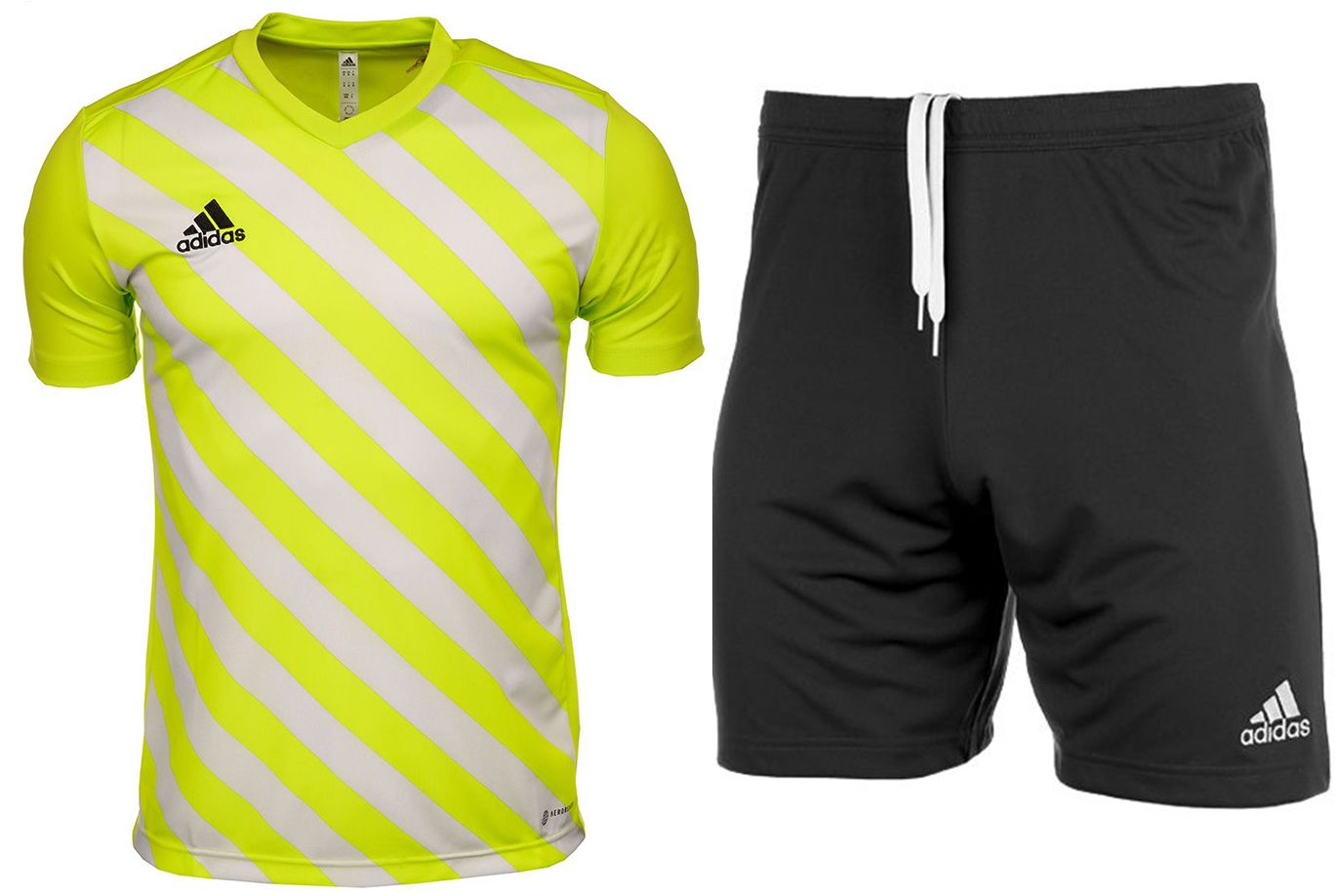 adidas Set de sport pentru bărbați Tricou Pantaloni scurți Entrada 22 Gfx Jsy HF0118/H57504