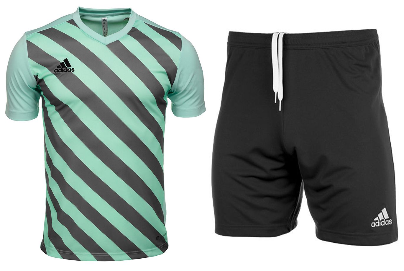 adidas Set de sport pentru bărbați Tricou Pantaloni scurți Entrada 22 Gfx Jsy HF0119/H57504