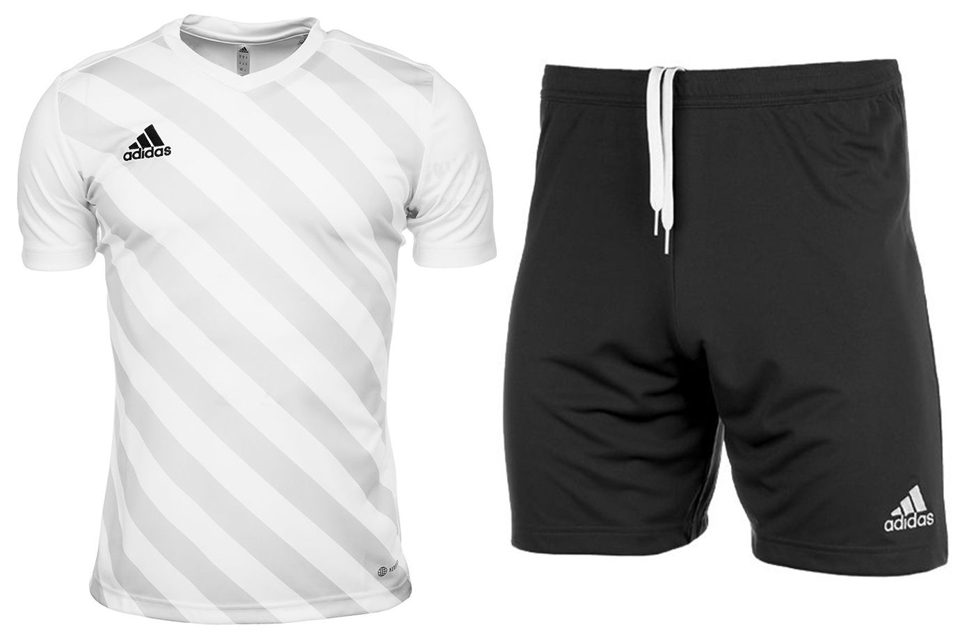 adidas Set de sport pentru bărbați Tricou Pantaloni scurți Entrada 22 Gfx Jsy HF0129/H57504