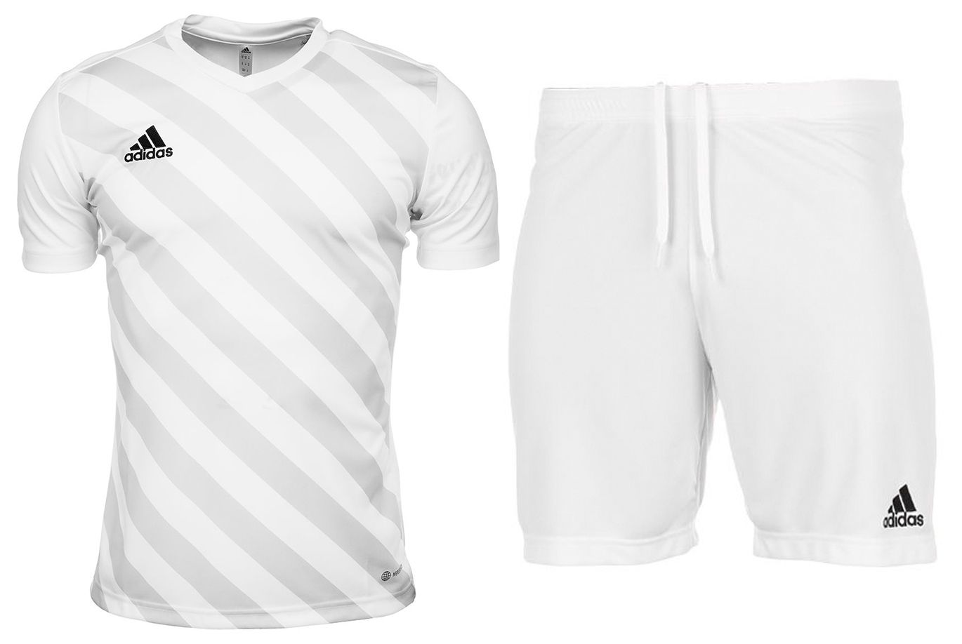 adidas Set de sport pentru bărbați Tricou Pantaloni scurți Entrada 22 Gfx Jsy HF0129/HG6295