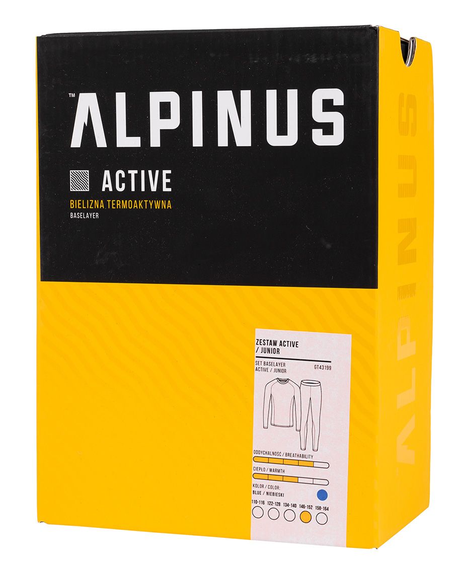 Alpinus Lenjerie de corp termoactivă pentru copii Active Set GT43199