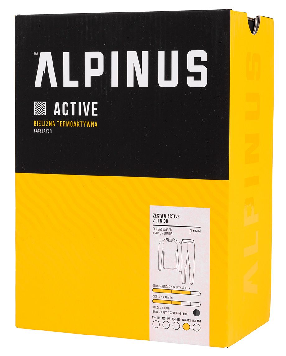 Alpinus Lenjerie de corp termoactivă pentru copii Active Set GT43204