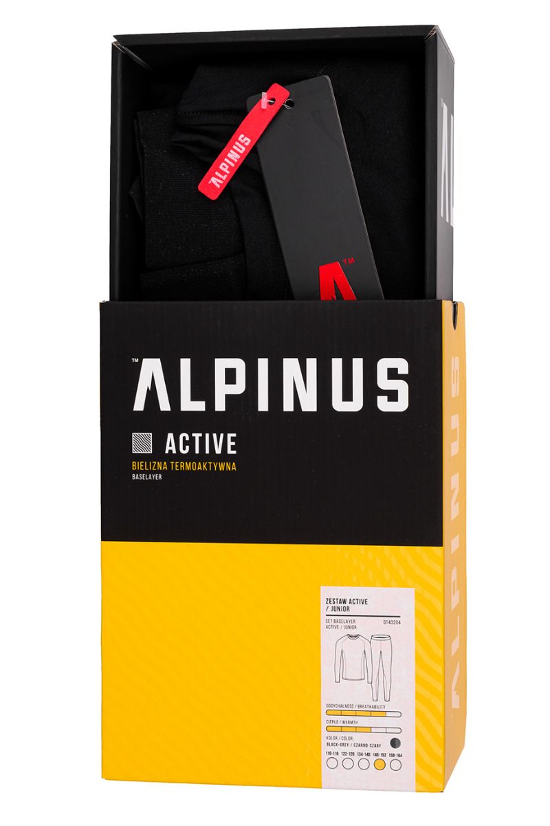Alpinus Lenjerie de corp termoactivă pentru copii Active Set GT43204