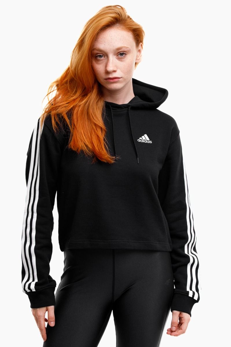 adidas Hanorac de damă Essentials 3-Stripes French Terry Crop Hoodie IC8767