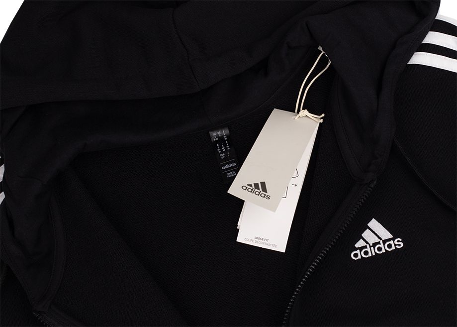 adidas Hanorac de damă Essentials 3-Stripes FT Oversized Full-Zip Hoodie IC8782