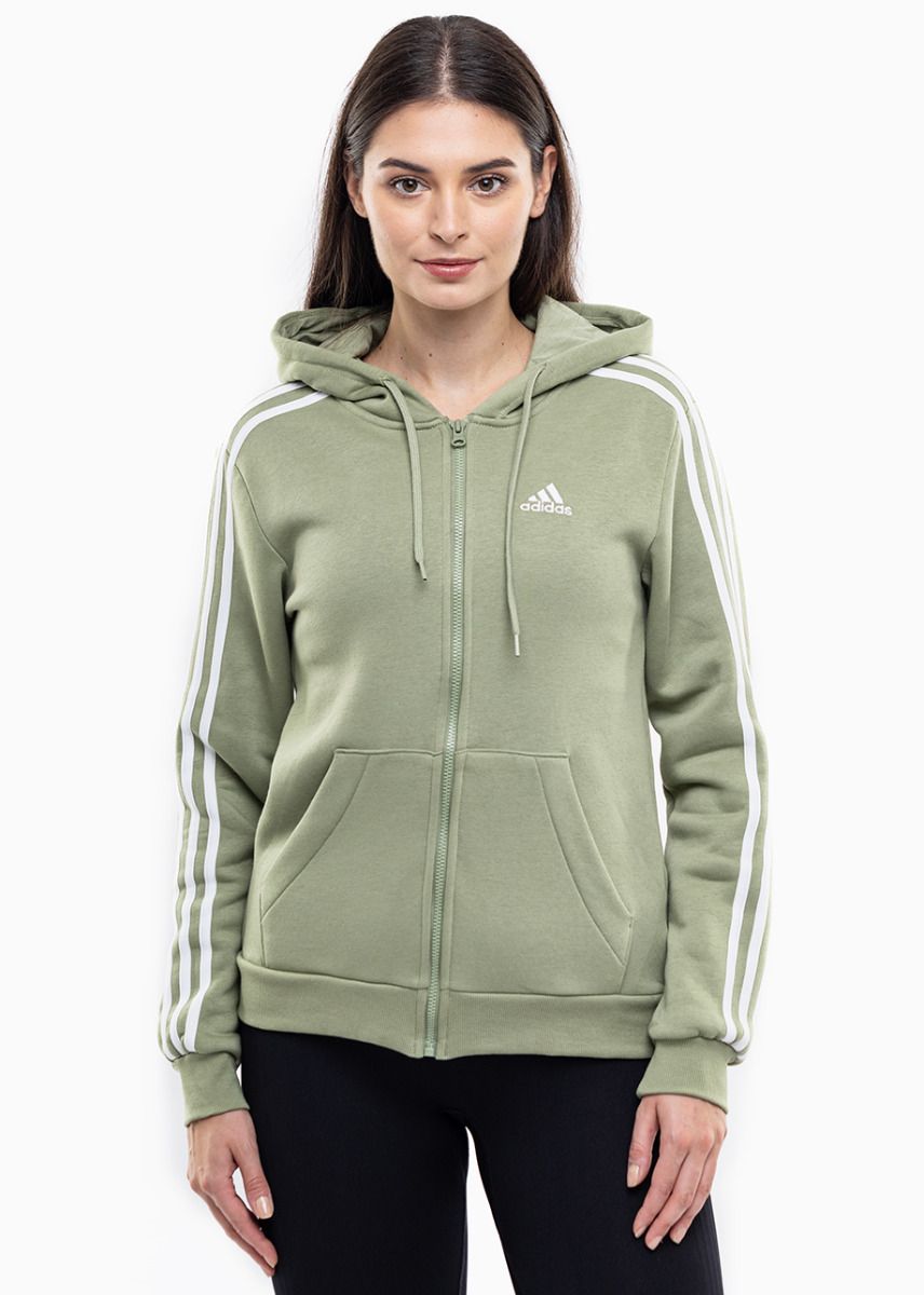 adidas Hanorac pentru femei Essentials FL 3S Full-Zip Hoodie JP2352