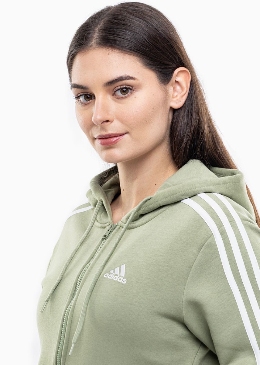 adidas Hanorac pentru femei Essentials FL 3S Full-Zip Hoodie JP2352