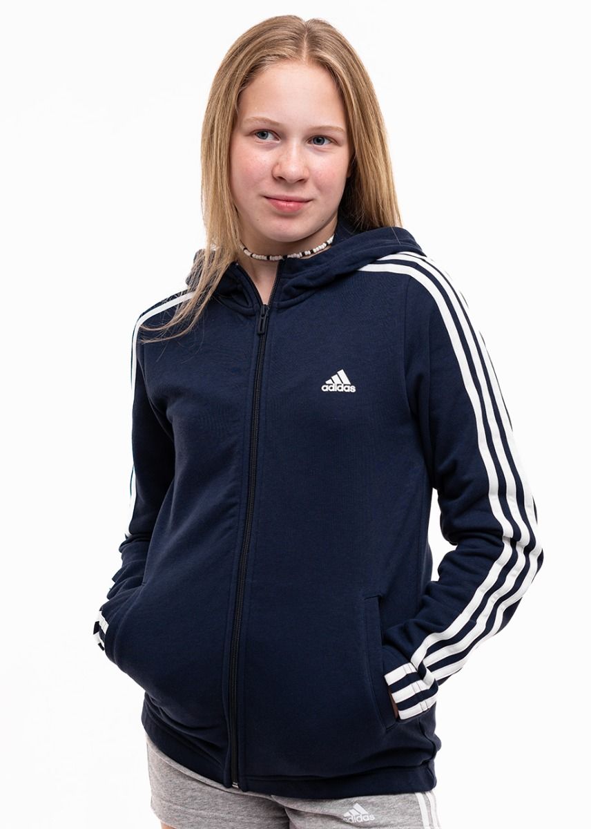 adidas Hanorac pentru copii Essentials 3-Stripes Full-Zip Hoodie IB1667