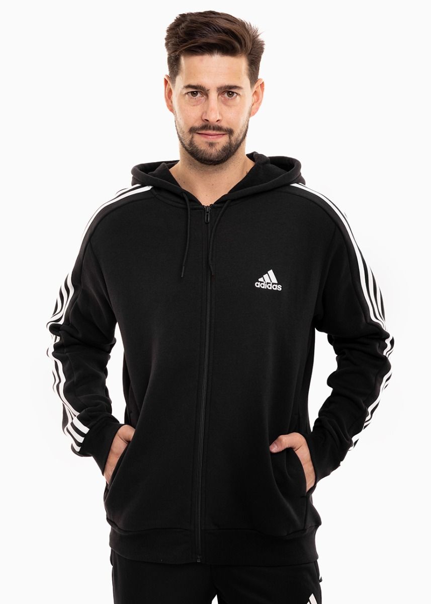 adidas Hanorac pentru bărbați Essentials Fleece 3-Stripes Full-Zip IB4029