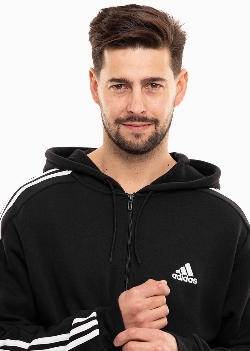 adidas Hanorac pentru bărbați Essentials Fleece 3-Stripes Full-Zip IB4029