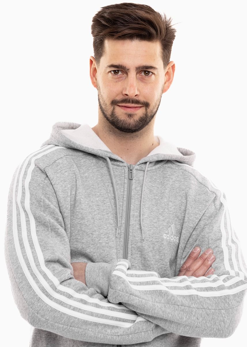 adidas Hanorac pentru bărbați Essentials Fleece 3-Stripes Full-Zip IJ6479