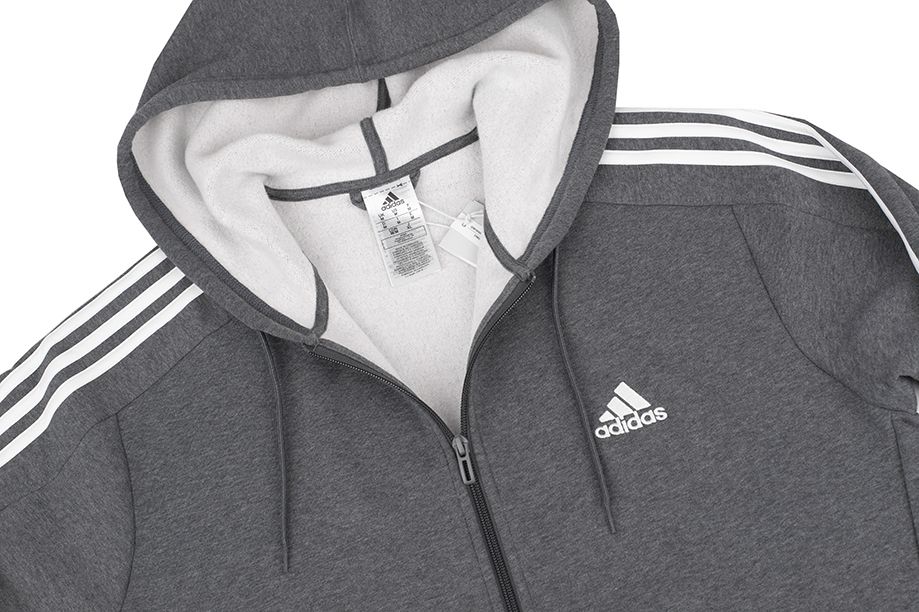 adidas Hanorac pentru bărbați Essentials Fleece 3-Stripes Full-Zip IJ6480