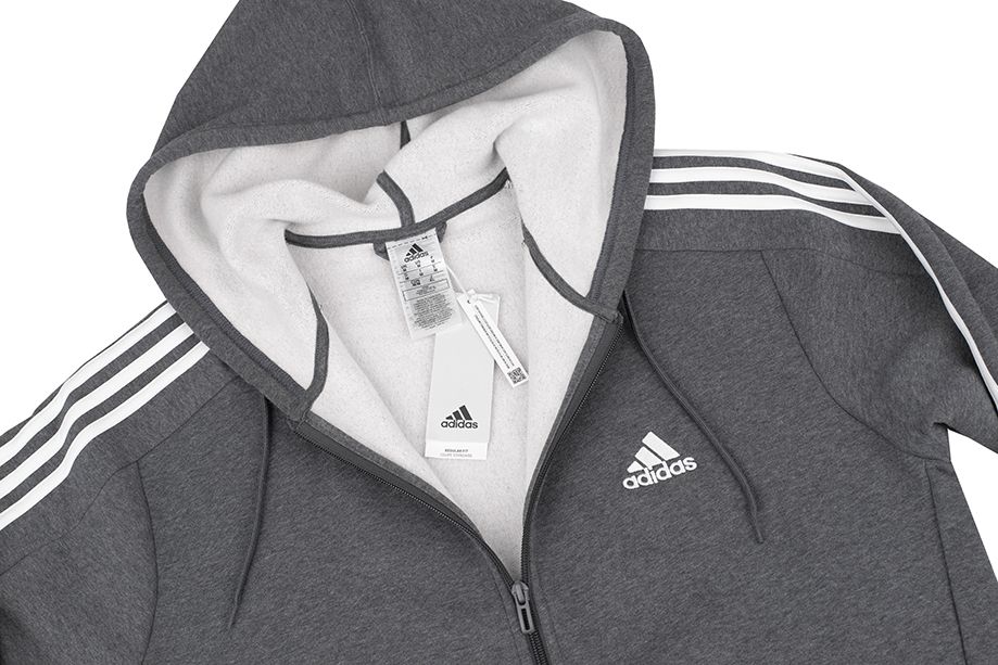 adidas Hanorac pentru bărbați Essentials Fleece 3-Stripes Full-Zip IJ6480