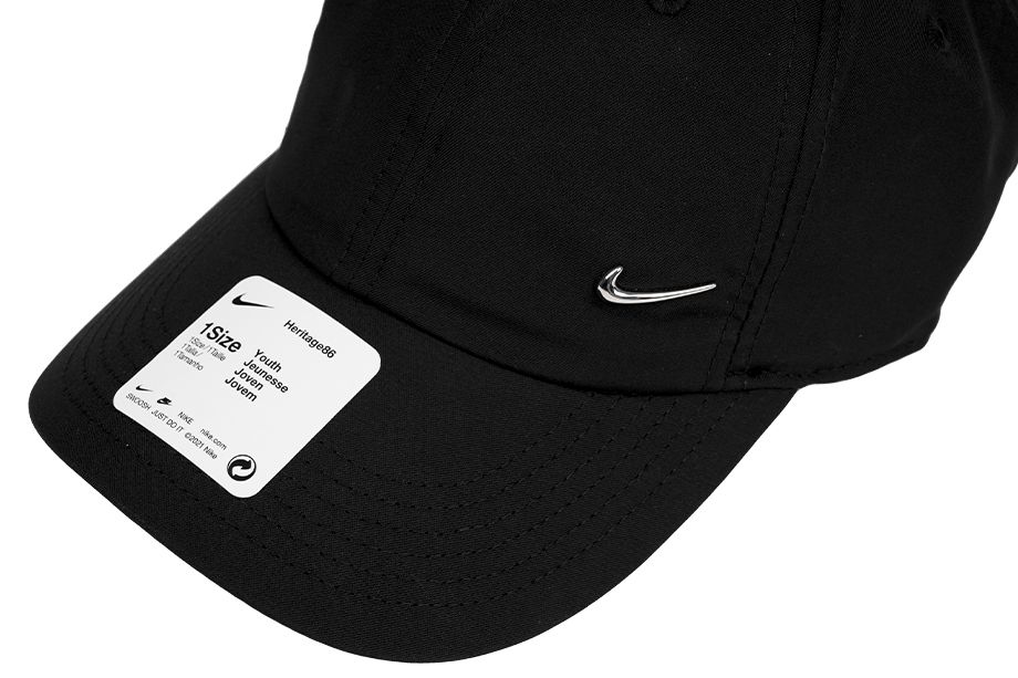 Nike Șapcă cu cozoroc pentru tineri Y Nk H86 Cap AV8055 010 Nike Șapcă cu cozoroc pentru tineri Y Nk H86 Cap AV8055 010