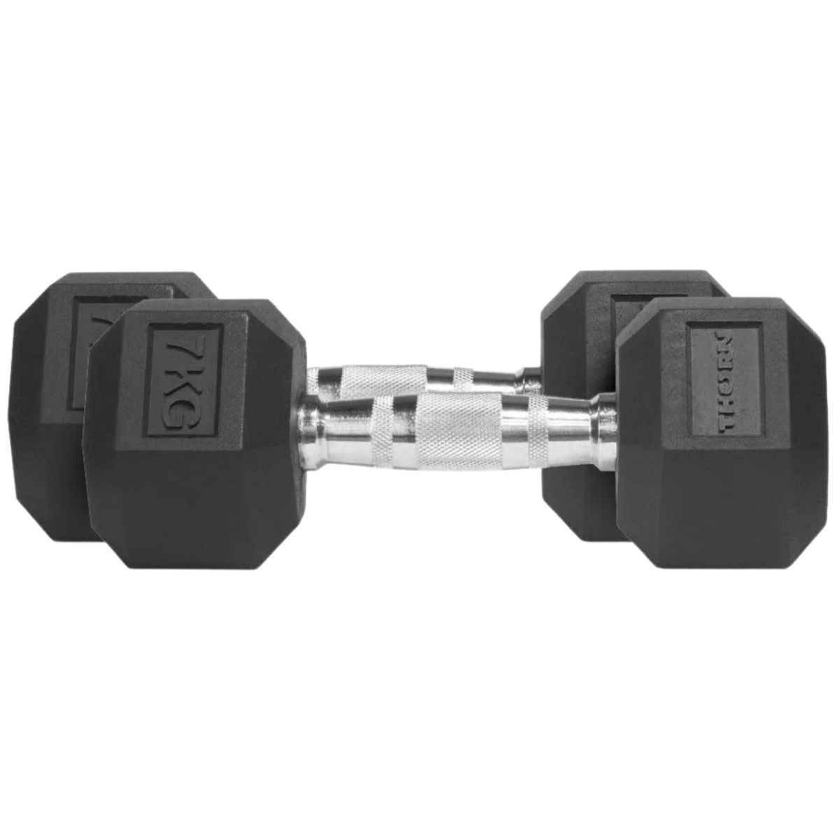 THORN FIT Gantere Hex Rubber Dumbbell 7,0kg 2 pcs