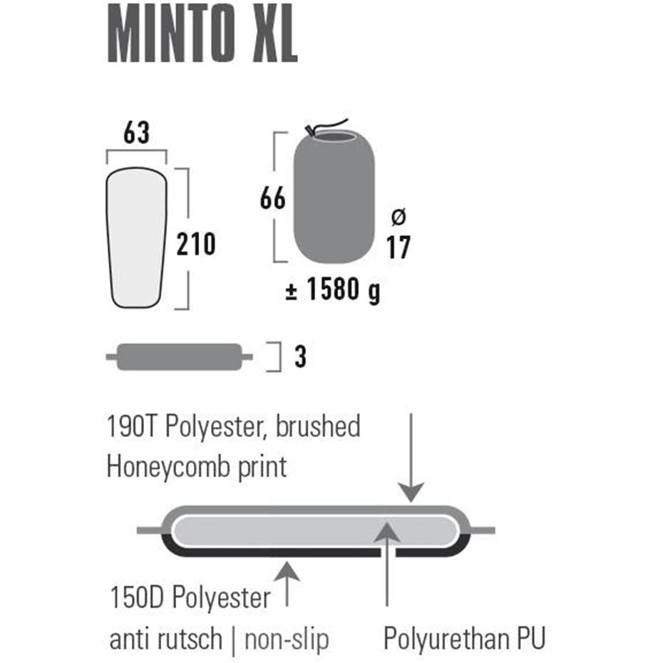 High Peak Saltea autogonflabilă Minto XL 41117 High Peak Saltea autogonflabilă Minto XL 41117