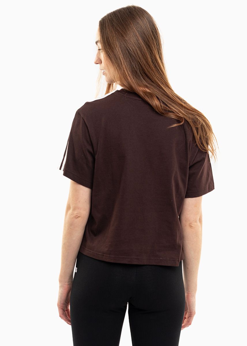 adidas Tricou pentru femei Essentials 3-Stripes Single Jersey Crop Top IY4229