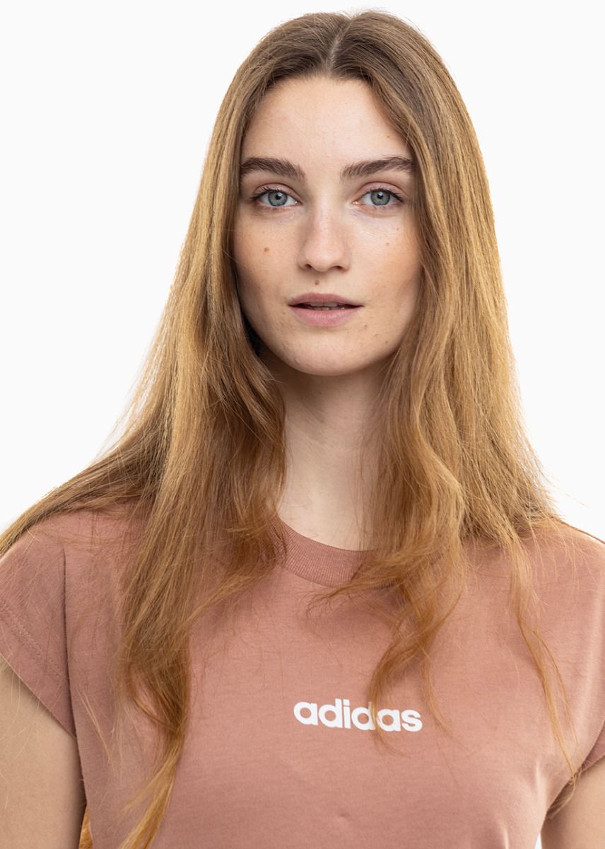 adidas Tricou pentru femei Essentials Linear Cotton JG8664 adidas Tricou pentru femei Essentials Linear Cotton JG8664