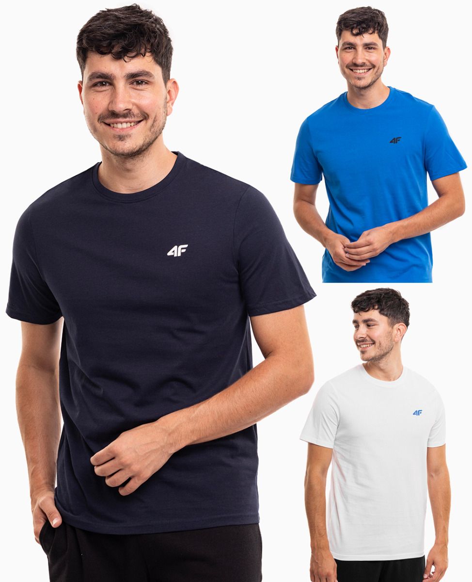 4F Tricou pentru bărbați M1895 3pack 4FWSS24TTSHM1895 91S
