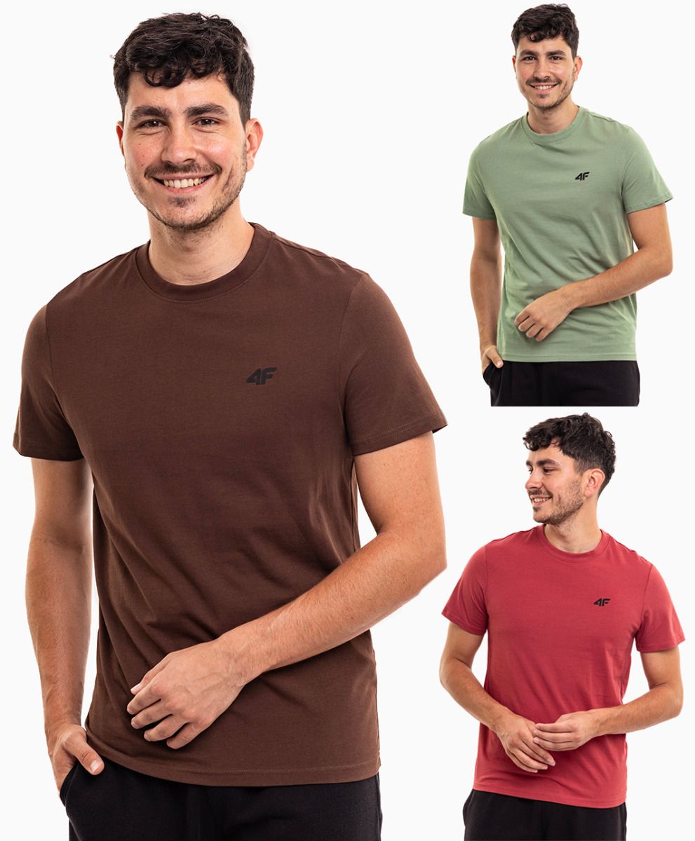 4F Tricou pentru bărbați M1896 3pack 4FWSS24TTSHM1896 91S