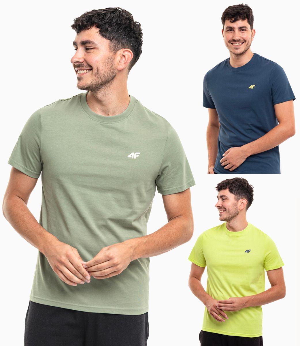 4F Tricou pentru bărbați M1896 3pack 4FWSS24TTSHM1896 90S 4F Tricou pentru bărbați M1896 3pack 4FWSS24TTSHM1896 90S