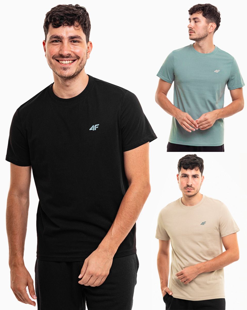 4F Tricou pentru bărbați M3094 3pack 4FWSS25TTSHM3094 92S