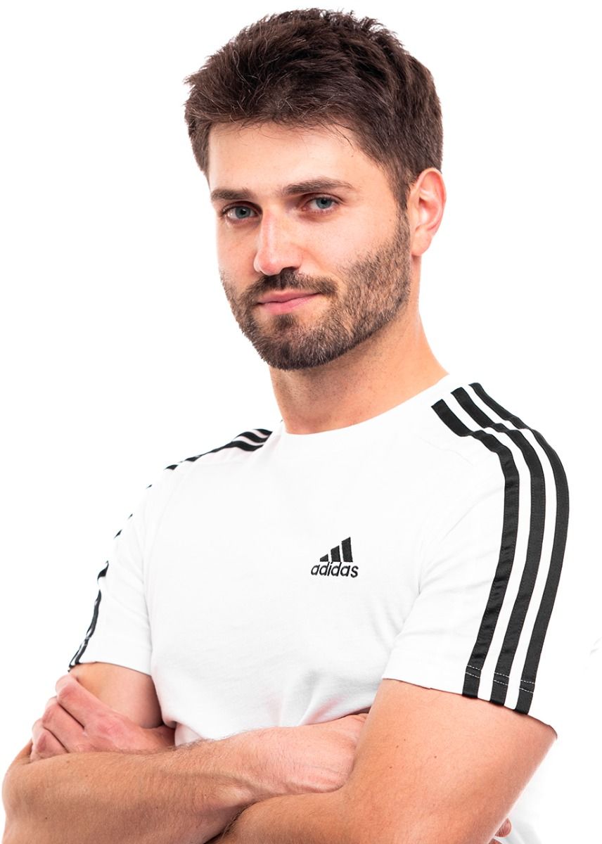 adidas Tricou pentru bărbați Essentials Single Jersey 3-Stripes Tee IC9336