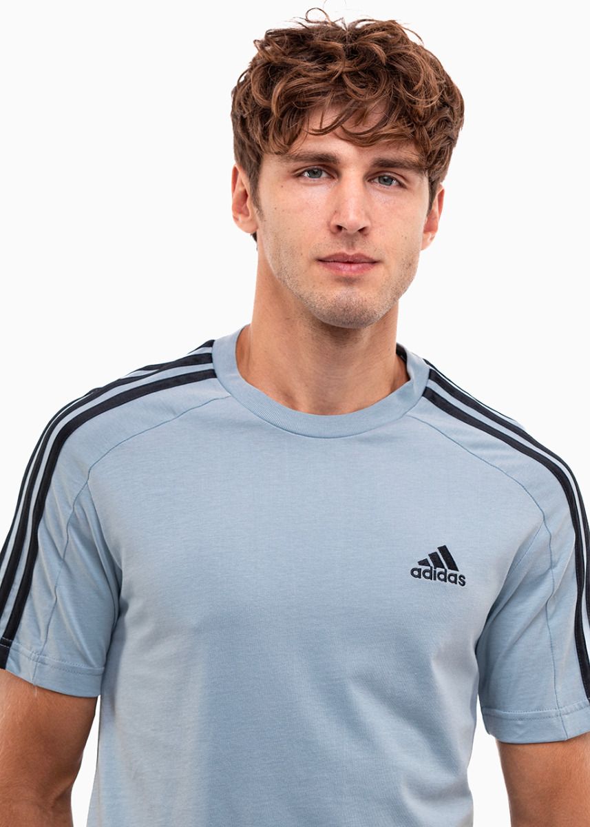 adidas Tricou pentru bărbați Essentials Single Jersey 3-Stripes Tee IS1332