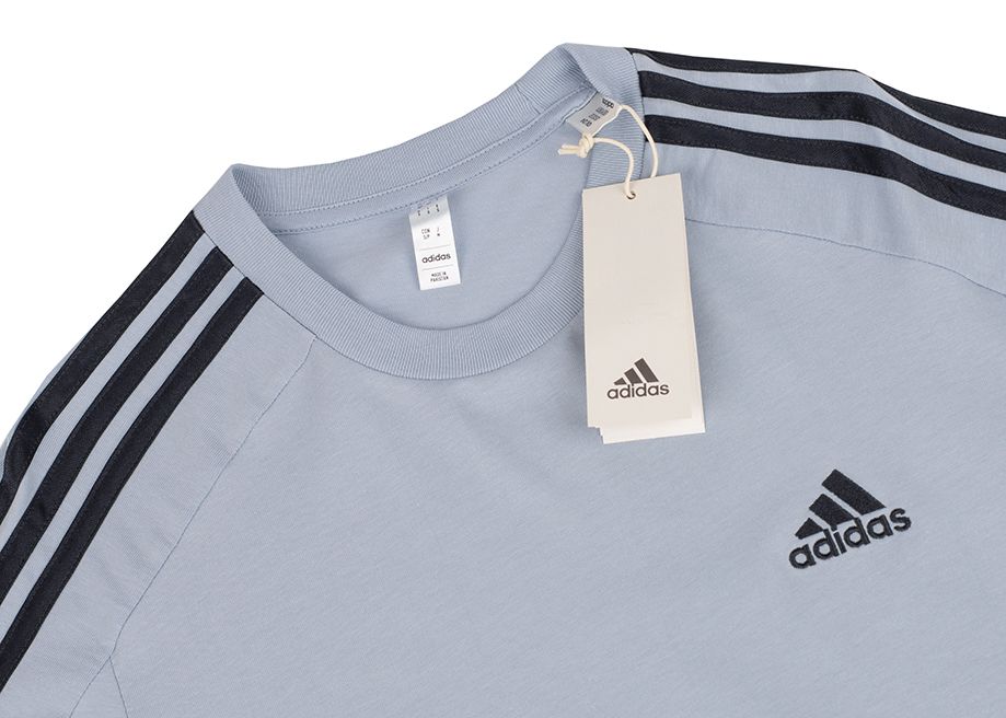 adidas Tricou pentru bărbați Essentials Single Jersey 3-Stripes Tee IS1332