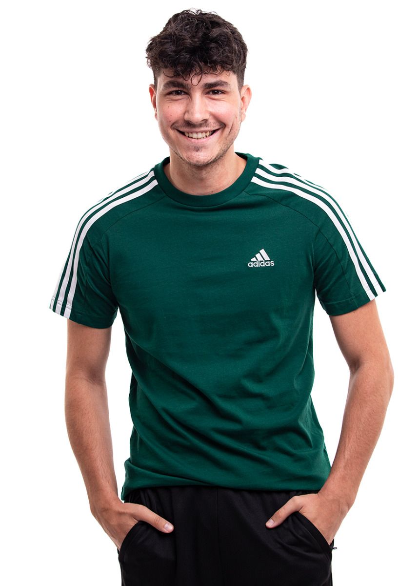 adidas Tricou pentru bărbați Essentials Single Jersey 3-Stripes Tee IS1333