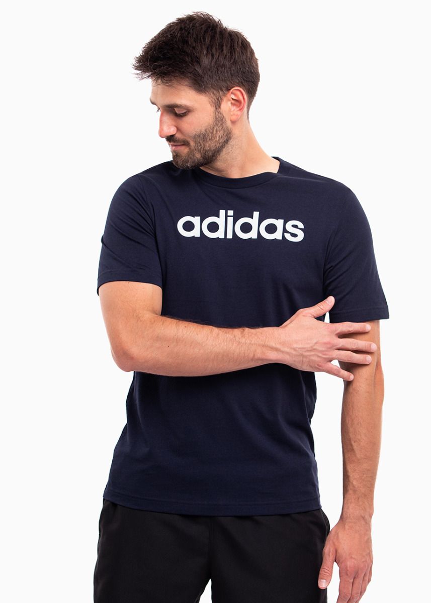 adidas Tricou pentru bărbați Essentials Single Jersey Linear Embroidered Logo Tee IC9275