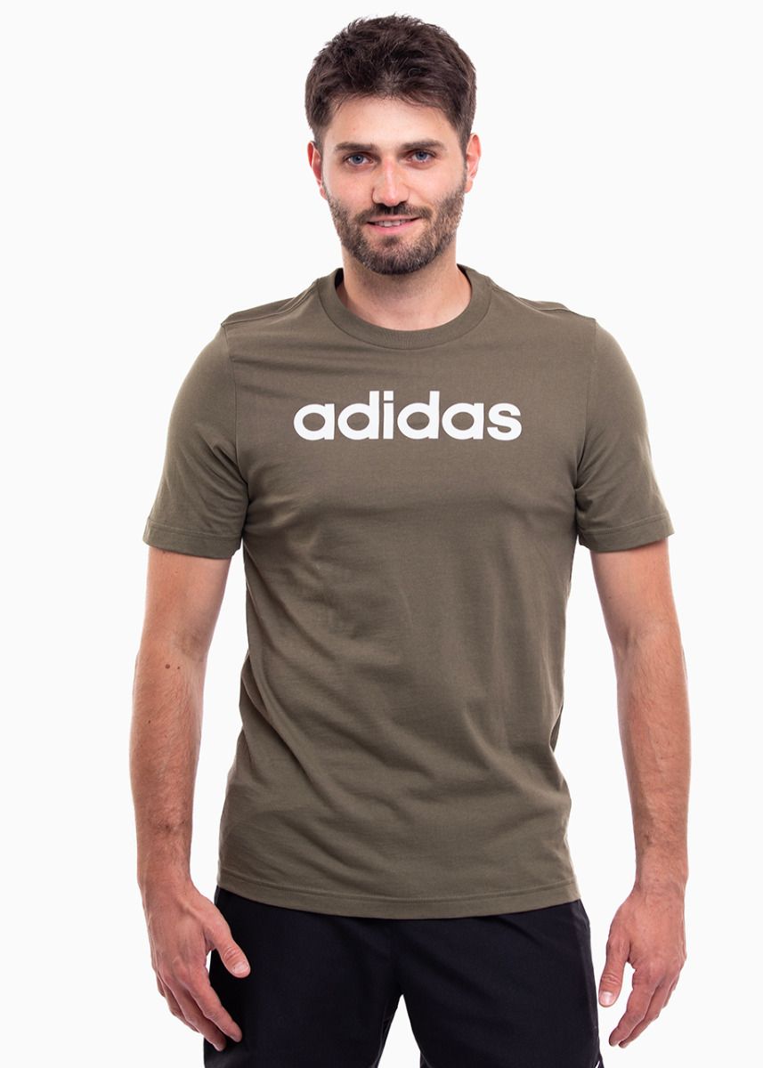 adidas Tricou pentru bărbați Essentials Single Jersey Linear Embroidered Logo Tee IC9280