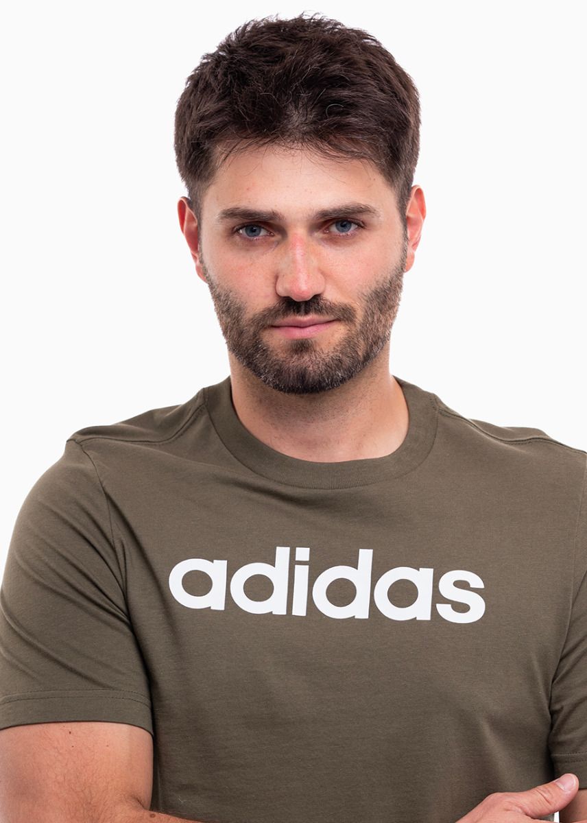 adidas Tricou pentru bărbați Essentials Single Jersey Linear Embroidered Logo Tee IC9280