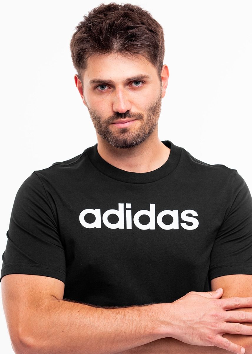 adidas Tricou pentru bărbați Essentials Single Jersey Linear Embroidered Logo Tee IC9274