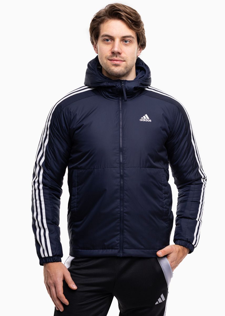 adidas Jachetă pentru bărbați Essentials 3-Stripes Insulated Hooded IS1278