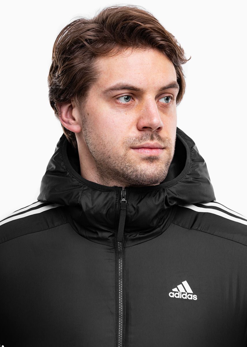 adidas Jachetă pentru bărbați Essentials 3-Stripes Insulated Hooded IN7194