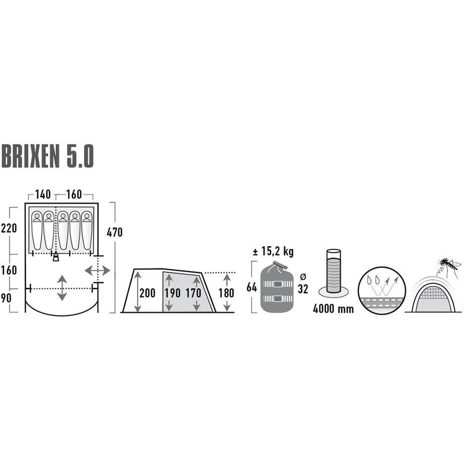 High Peak Cort Brixen 5.0 11816 High Peak Cort Brixen 5.0 11816
