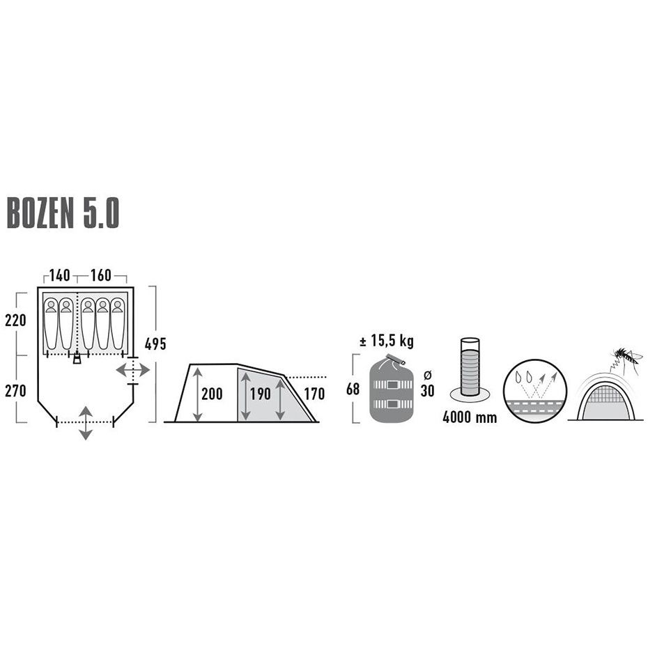 High Peak Cort Bozen 5.0 11836 High Peak Cort Bozen 5.0 11836