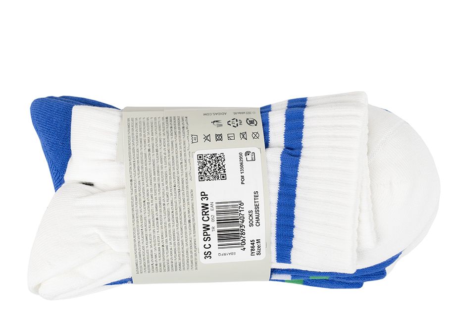 adidas Șosete 3-Stripes Cushioned Crew Socks 3P IY8645