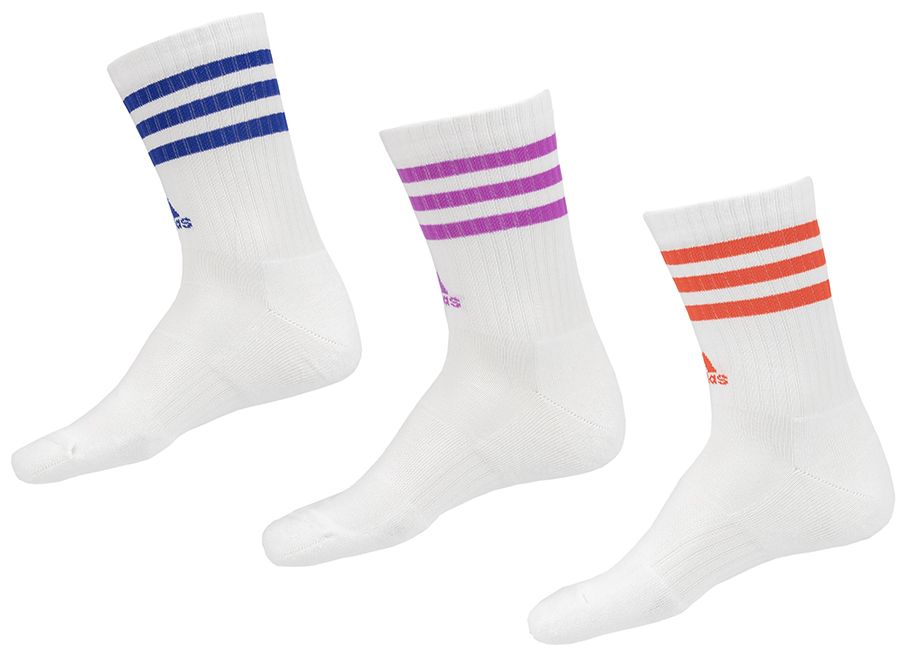 adidas Șosete 3-Stripes Cushioned Crew Socks 3P IZ0122