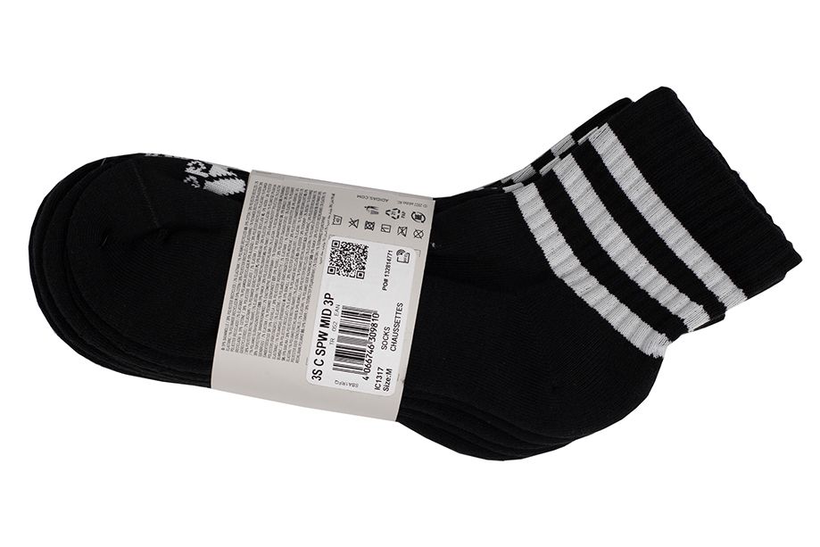 adidas Șosete 3-Stripes Cushioned Sportswear Mid-Cut Socks 3 Pairs IC1317